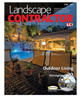 Nick Martin Landscape Architect Featured Project Cover of Landscape Contractor Magazine June 2013